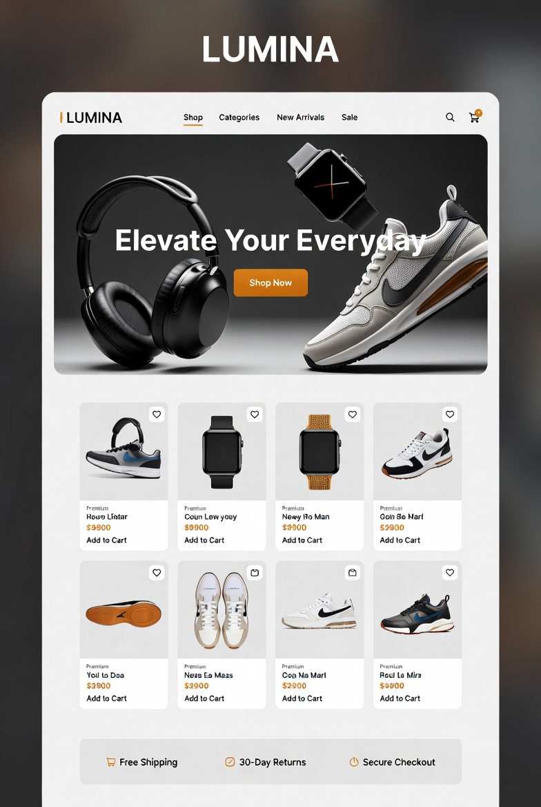 E-Commerce Layout Screenshot
