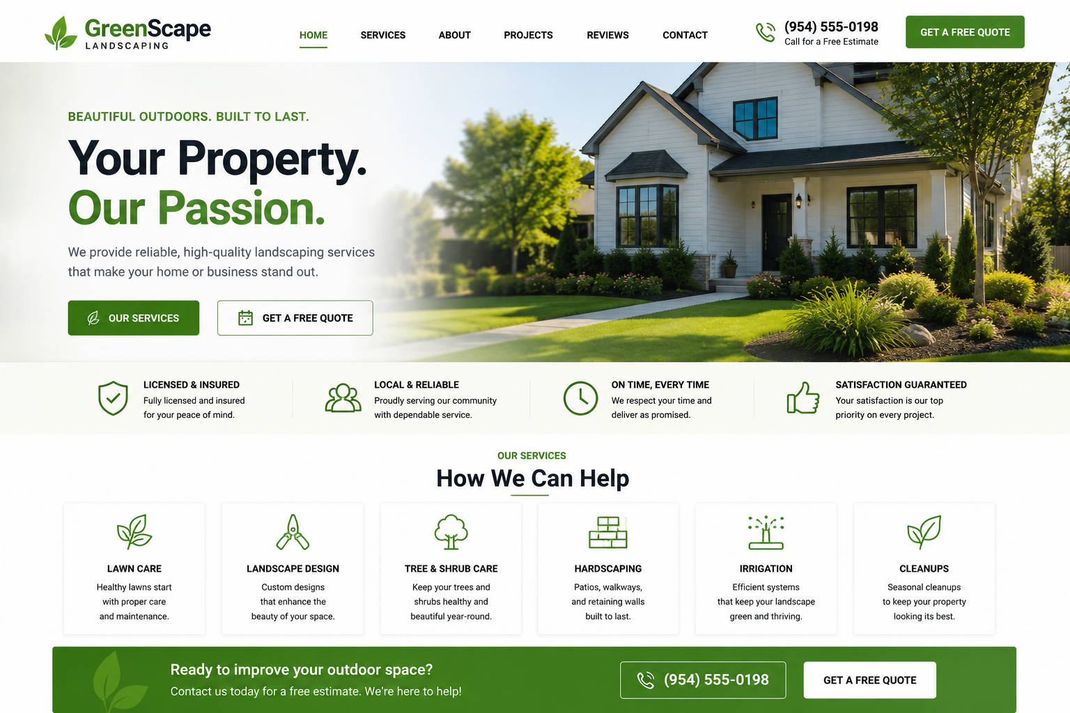 Small Business Website Screenshot